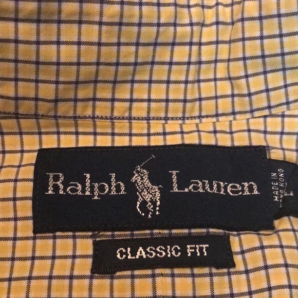 🚨B2G1 POLO RALPH LAUREN Yellow & Blue Short Sleeve Shirt - Picture 5 of 5
